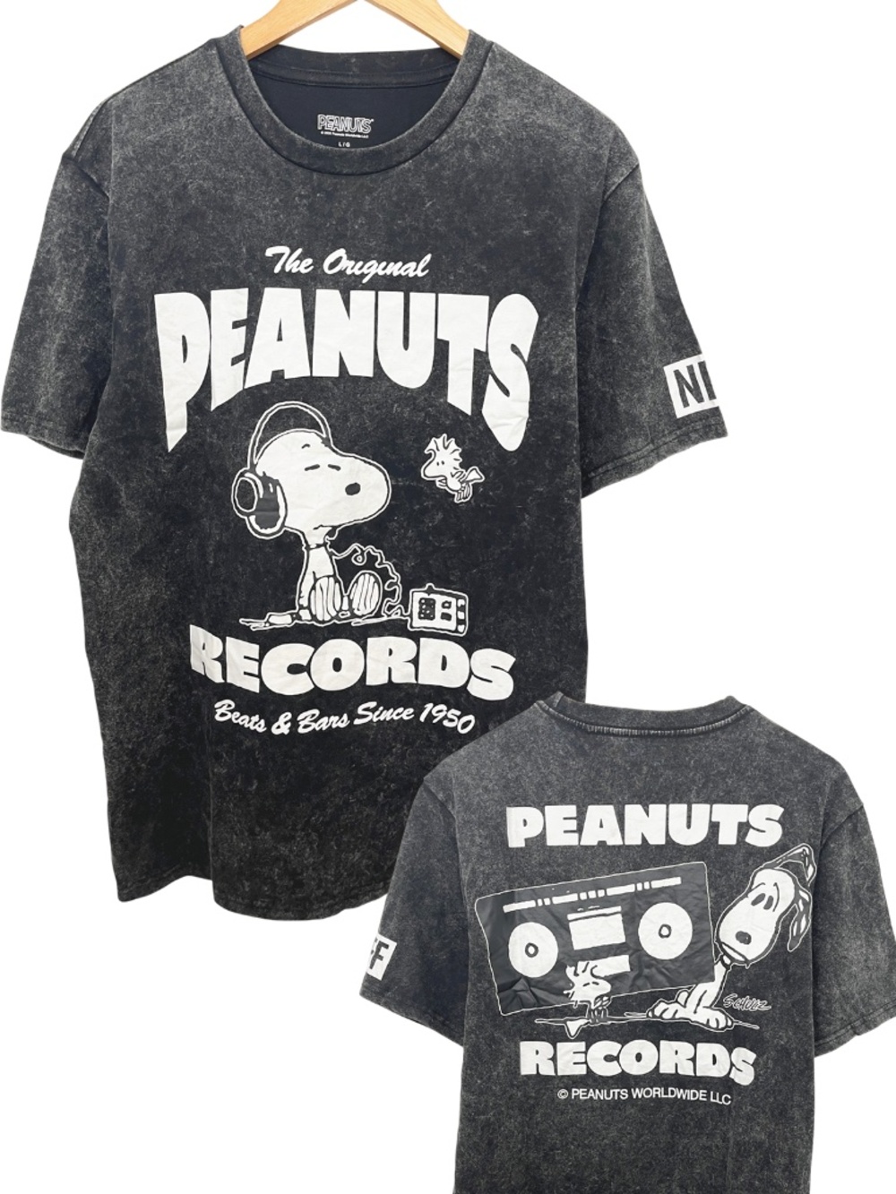 Neff x Peanuts Records Snoopy Men’s T-Shirt NWT Large